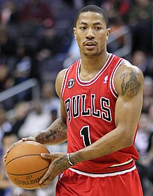 Derrick rose avec le ballon