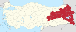 Regione dell'Anatolia Orientale - Localizzazione