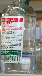 USP grade ethanol for laboratory use Ethyl alcohol usp grade.jpg