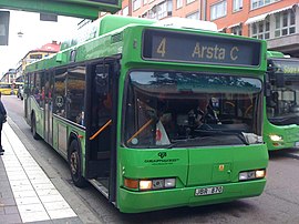 Biogsdriven Neoplan N4016 som stadsbuss i Uppsala.
