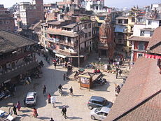 Katmandu egy utcaképe