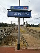 Panneau indiquant le nom de la gare.