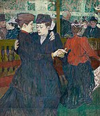 Moulin Rouge'da (İki Kadın Vals Yapıyor), 1892, karton üzerine yağlı boya, Prag Ulusal Galerisi