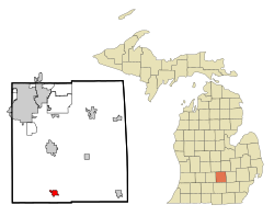 Location of Leslie, Michigan
