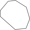 An irregular octagon.