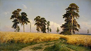 1878 oil painting A Rye Field by Ivan Shishkin Ivan Shishkin - Rozh' - Google Art Project.jpg