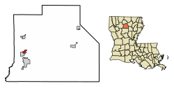 Location of North Hodge in Jackson Parish, Louisiana