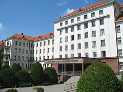 Main building of Hospital of Lithuanian University of Health Sciences Kaunas Clinics