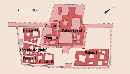 Plànol de l'acròpolis de Dur-Sharrukin (Khorsabad)