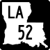 Louisiana Highway 52 marker
