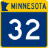 Trunk Highway 32 marker