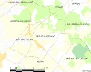 Poziția localității Brie-sous-Mortagne