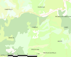 Mapa obce Campile