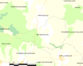 Mapa obce Béthelainville