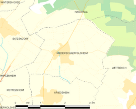 Mapa obce Niederschaeffolsheim