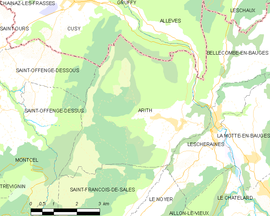 Mapa obce Arith