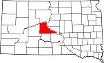 Карта штата с выделением округа Стэнли