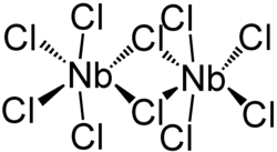 Strukturformel von Niob(V)-chlorid