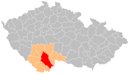 Distret de České Budějovice - Localizazion