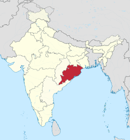 Kaart van Odisha