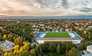 Blick auf das Pärnu Rannastaadion