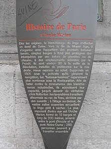 Panneau Histoire de Paris.