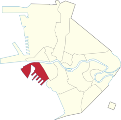 Map of Manila showing the location of Port Area