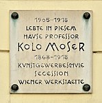 Koloman Moser – Gedenktafel