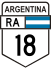 National Route 18 shield}}