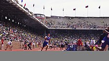 Haiti's Rob Moise competes in the Penn Relays at Franklin Field on April 22, 2016 Rob Moise Haiti.jpg