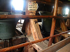 Přístup ke zvonům ve zvonici v Rovensku pod Troskami