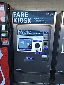The SEPTA key fare kiosk at the King of Prussia Transit Center in King of Prussia SEPTA Key Fare Kiosk King of Prussia.jpg