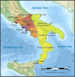Lucania harita üzerinde