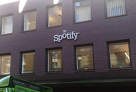 Галаўны офіс «Spotify» на Humlegårdsgatan.