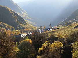 A view of the hamlet of Grande Serenne, in the commune of Saint-Paul-sur-Ubaye