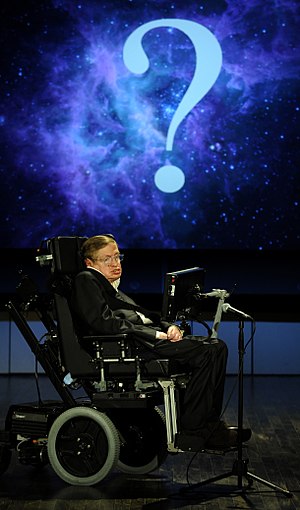 English: Stephen Hawking giving a lecture for ...