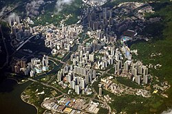 Aerial view of Tai Po New Town