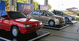 Three generations of Proton Saga (30383928616).jpg