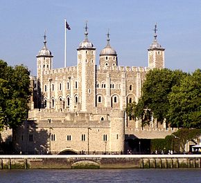 A quintessential Norman keep: the White Tower at the heart of the Tower of London Tower of London, Traitors Gate.jpg