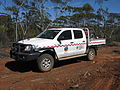 Toyota Hilux 3.0 D4D light patrol used by sector commander (ESP4) on ESP003 bushfire in Dundas Nature Reserve, December 2010.