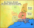 Image 47Map showing the geographic extent of the Baytown, Coastal Troyville and Troyville cultures (from History of Louisiana)