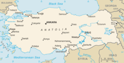 Kart over Tyrkia