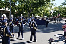 UCD marching band and honor guard