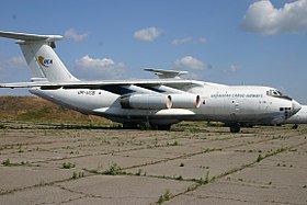 L'Iliouchine Il-76 impliqué dans l'accident à l'aéroport international de Zaporijia en 2007.