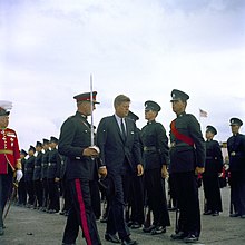 US President JF Kennedy with BMA officer inspects Bermuda Rifles in 1961 US President JF Kennedy inspects Bermuda Rifles 1961.jpg