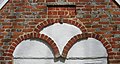 Yeocomico Church Porch Arches: note initials and thistle on inset