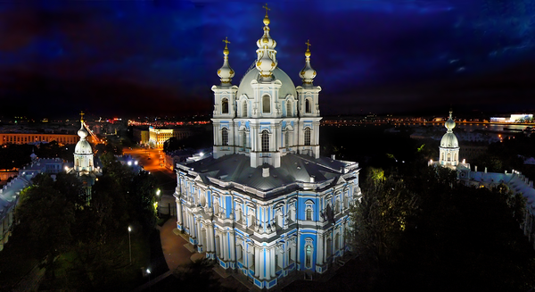 Nomination by Vita Nova publisher: decided by the jury — Best night photo. Smolny Convent. Author: Святослав Владимирович