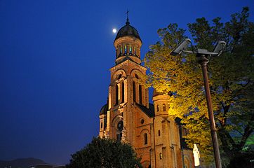 Night view of Jeondong Catholic Church.