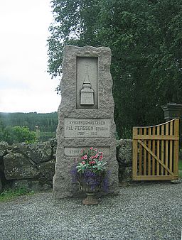 Monument över byggaren av Stuguns gamla kyrka, Pål Persson.