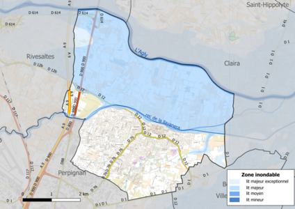 Carte des zones inondables.